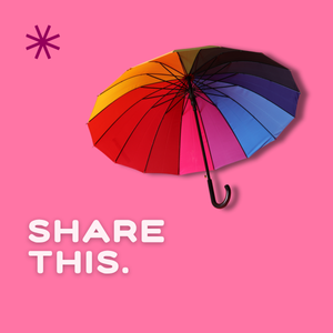 Share this - Rainbow umbrella
